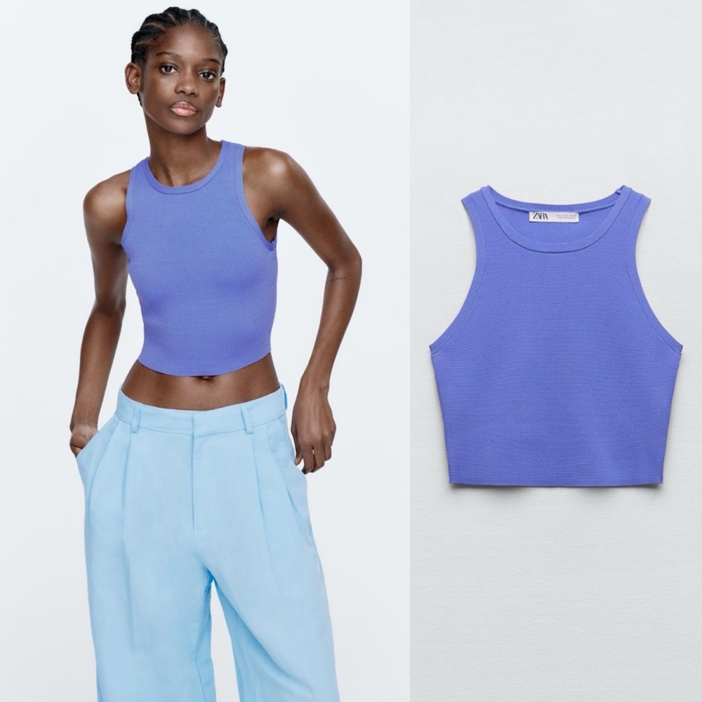 Zara Women's purple Crop Top